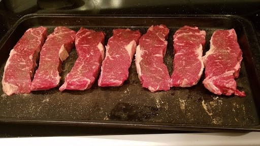 steak raw 2.38 lbs. strip (2)